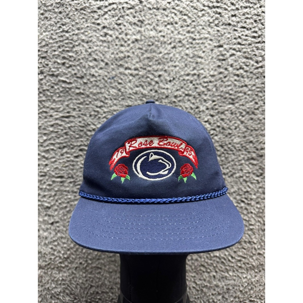 Vintage KC Rose Bowl 1995 Embroidered Snapback Hat Navy Blue Unisex One Size‎